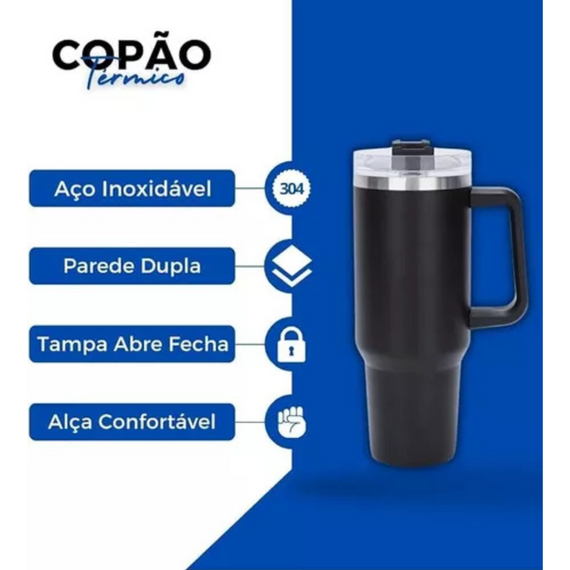 Copo Quencher 1,200ML(Normal) -Preto