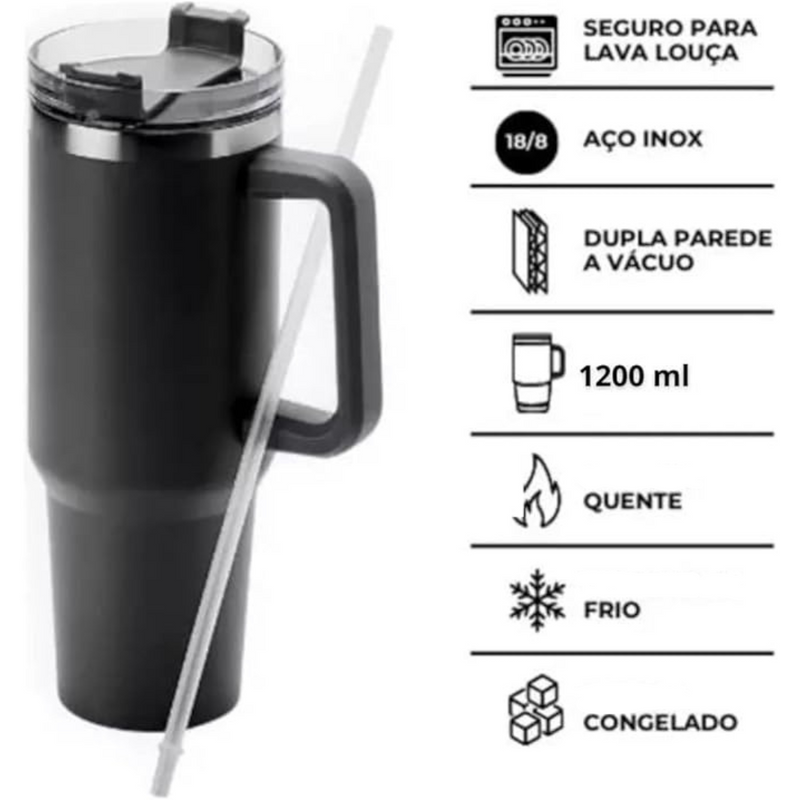 Copo Quencher 1,200ML(Normal) -Preto