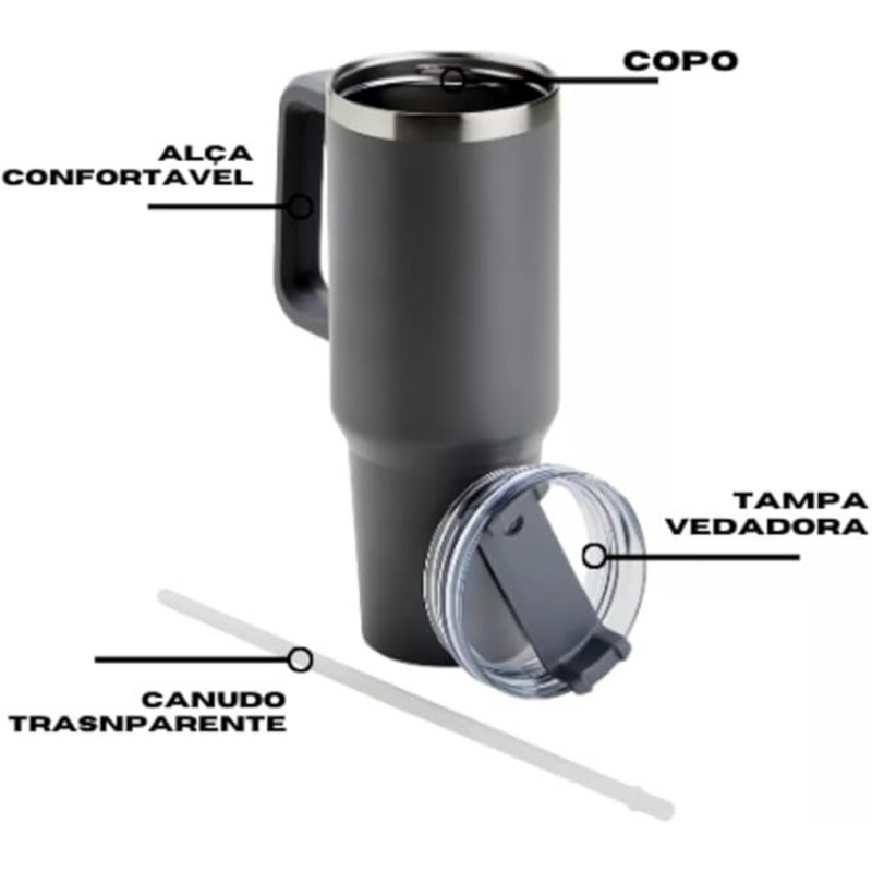 Copo Quencher 1,200ML(Normal) -Preto